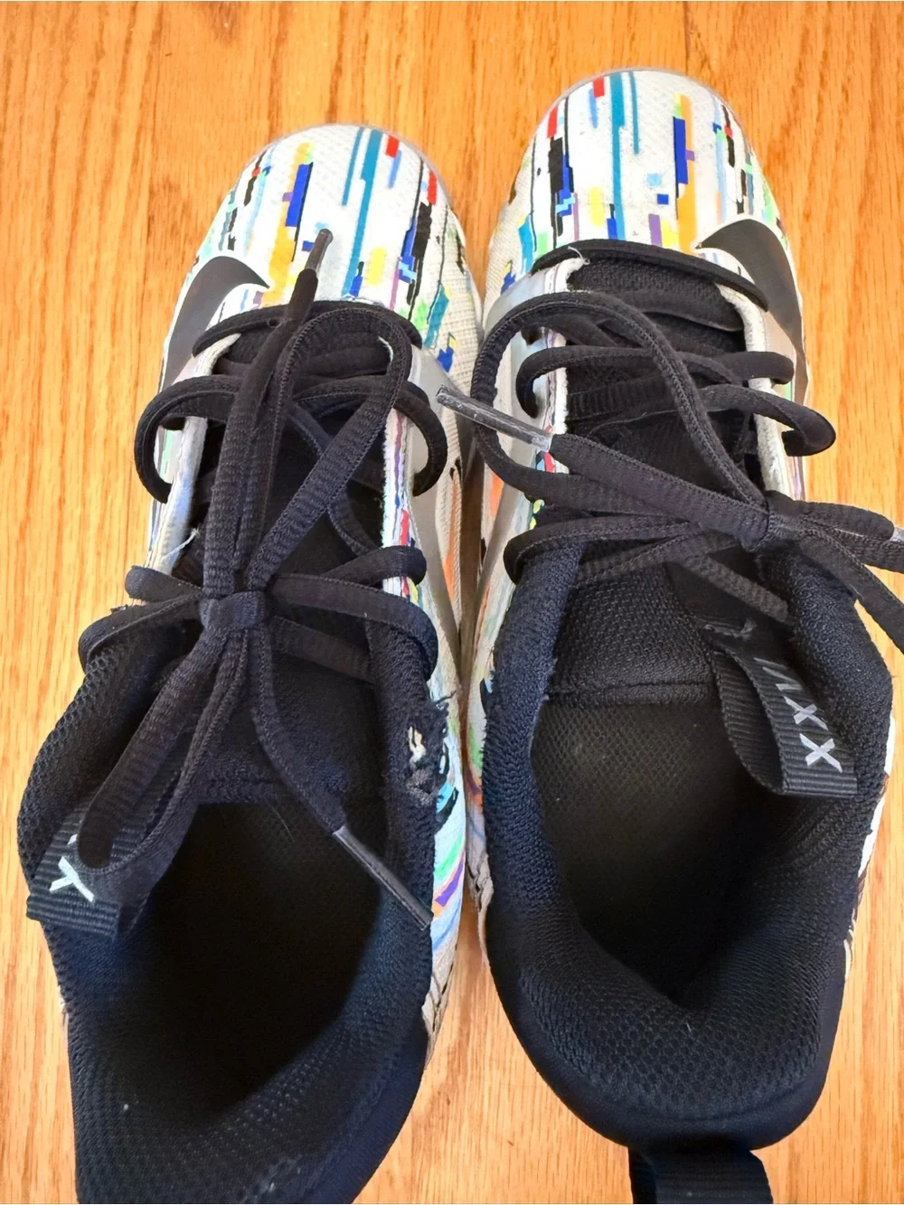 Kids Multicolor Football Cleats with Black Accents